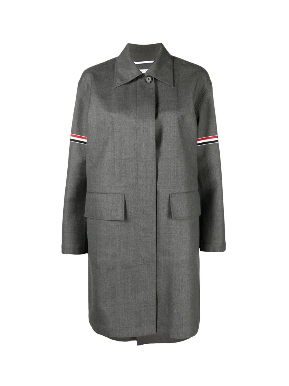 Wool Twill Armband Bal Collar Raincoat