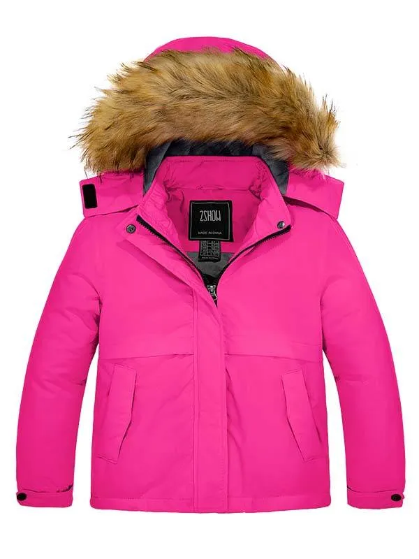 ZSHOW Girls' Waterproof Ski Jacket